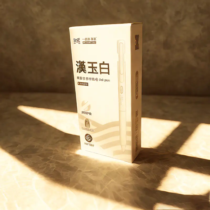 Black Fountain Pen White Cardboard Box